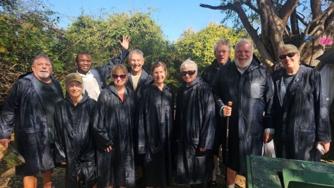 Wet at Victoria Falls